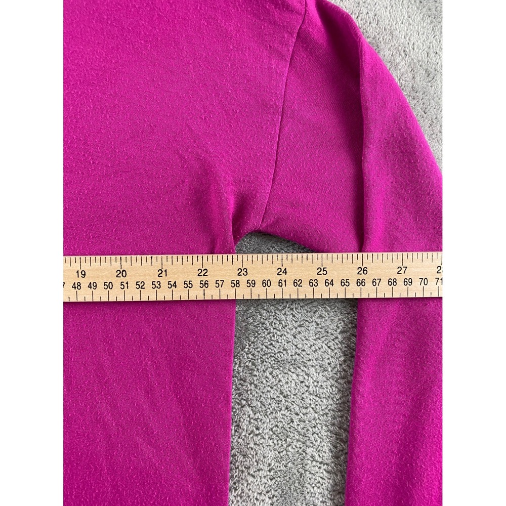 Athleta Coaster Luxe Sweatshirt Womens Medium Fuchsia Pink Thumbhole Pullover - Picture 4 of 11